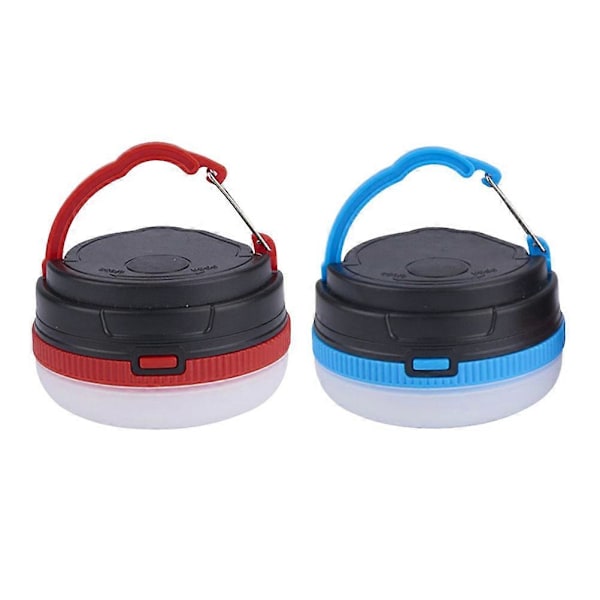 2 ST 6-LED Ultraljusa Campinglampor Utomhus Inomhus Campinglampa med Lampskärm Cirkel Tält Vitt Ljus Campingplats Hängande Lampa - Batterier Ingår Ej
