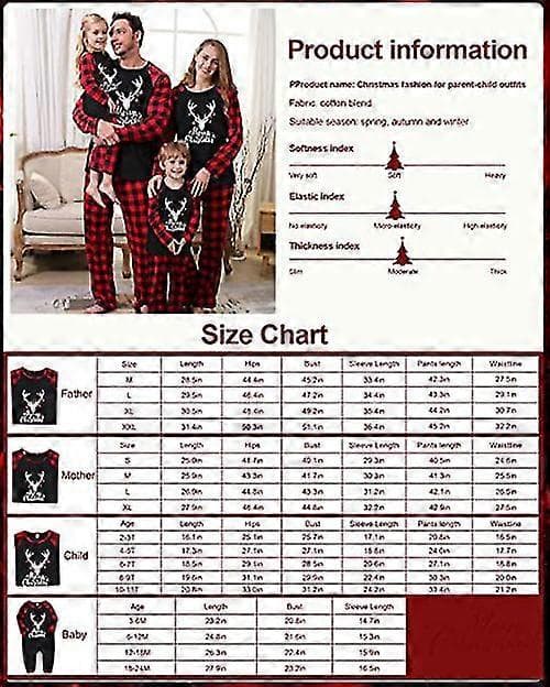 Jule Familie Pyjamas Matchende Sæt, Elg Jule Pyjamas Men L