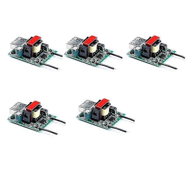 5 stk. Buck Converter Stabilisator DC-DC Modul 12v 24v 36v 48v 72v Til 5v 1a Usb Galvanisk Isolert Sup