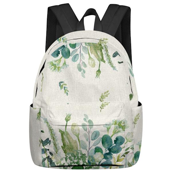 Akvarell Lila Blomma Fjäril Ryggsäckar Tonåringar Student Skolväskor Laptop Ryggsäck Män Kvinnor Resa style 10