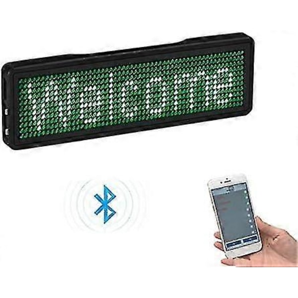 LED Navneskilt - Bluetooth Oppladbar DIY Programmerbar Rullende Meldingstavle (Type 2)