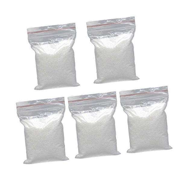5 pakker 80g Hvidt Sand Multifunktionelt Akvariesand Dekoration til Akvarium Hjemmehave Vase