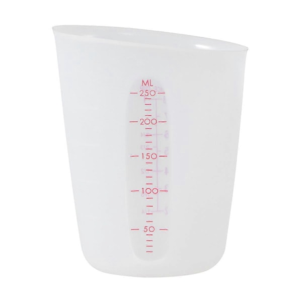 Silikon Mätkopp Synlig Halvtransparent Mätkopp Skala Mätkopp (250ML)