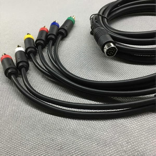 Farvemonitor Special Line Saturn Rød Blå Grøn Rgb+sync Video Og Lydkabel, Kompositkabel