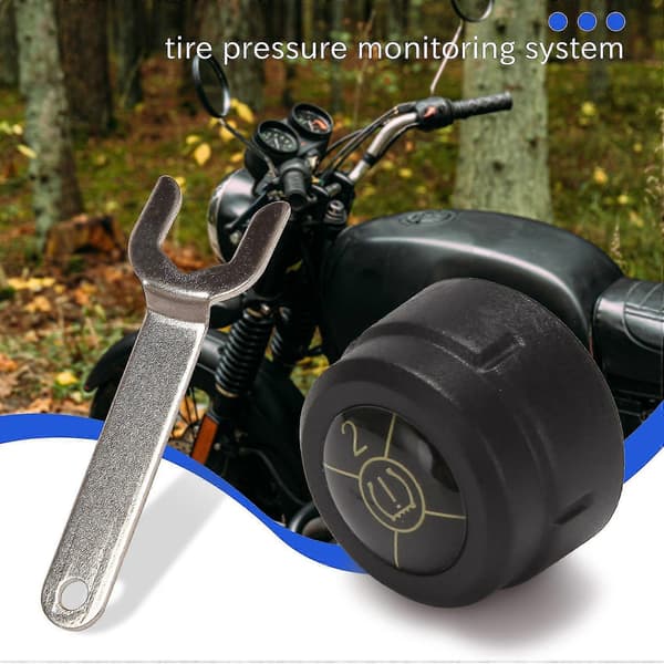 2 stk. Bluetooth 5.0 Motorcykel Tpms Dæktryk Alarm System Sensor Android/ios Dæktryk Moni