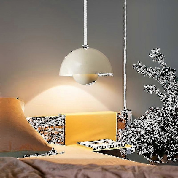 Ny 2024 Moderne Blomsterpotte Pendellampe Halvsirkel Restaurant Hengende Taklampe Innendørs Stue Bar Kjøkkenøy Lamper Cool White 6000K White