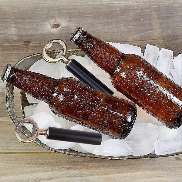 Flaskeåbner Blank DIY Ølflaskeåbner Rustfrit Stål Flad Flaskeåbner Indsatser Gevind Øl