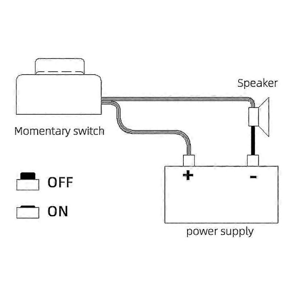 2 stk. Bil Momentary Switch Dobbeltsidet Klæbende Montering Overflademontering 12v 24v Trykknap