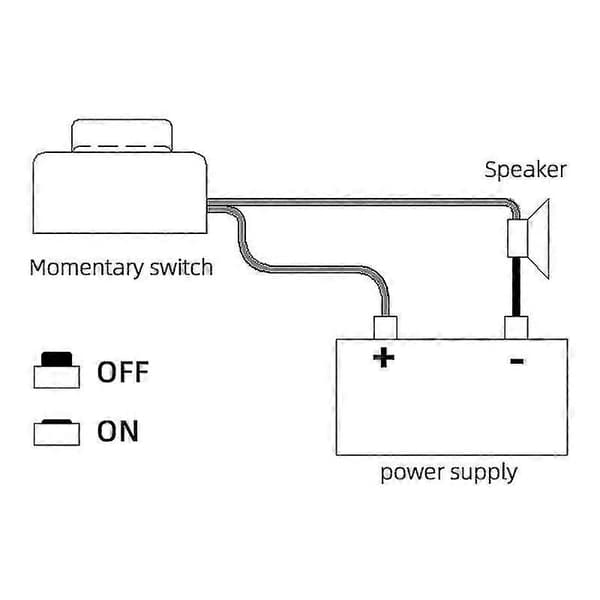 2 stk. Momentbryter for bil, dobbeltsidig selvklebende montering, overflatemontering, 12V 24V trykknappbryter