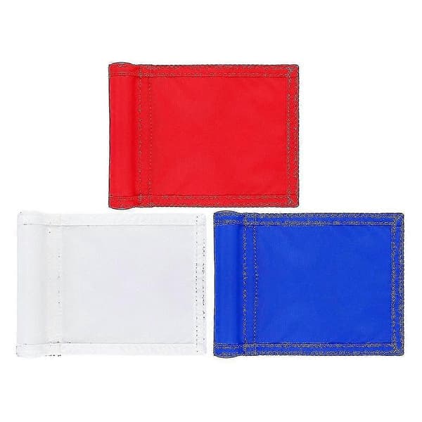 3 st Golf Flagga Solid Golf Flaggor Med Rörinsats Vattentäta Putting Golf Flaggor 20 x 15 cm