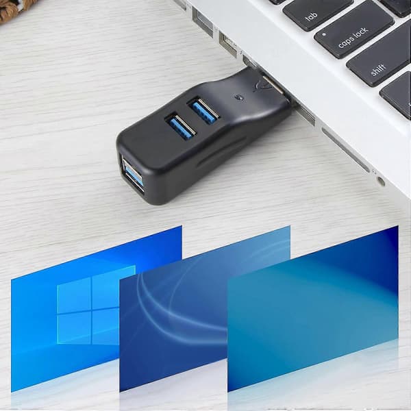 Usb 3.0 Hub Adapter Extender Mini Splitter Box 4 Porte Til Pc Laptop Mobiltelefon Høj Hastighed U Disk