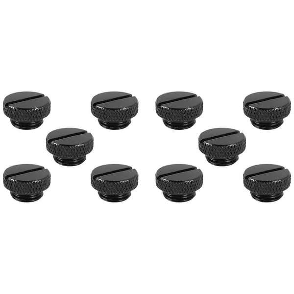 10 Stk. Sort /4 Tommer Prop Fitting Med O-ring Vandstop Prop Til Computer Vandkølingssystem