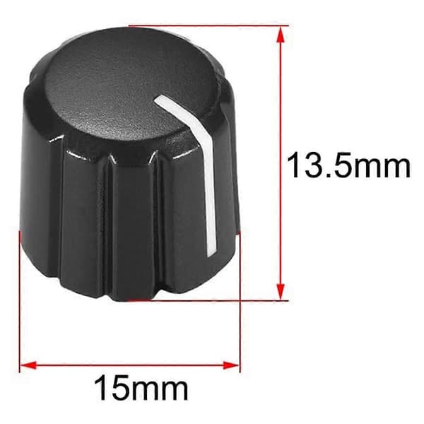 10 st Potentiometer Kontrollknappar För Elgitarr Volym Tonknappar Svart D Typ 6mm
