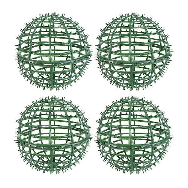 4 st Buxbom Toppiary Boll Ram Toppiary Växter Rund Ram Blomsterarrangemang Hylla
