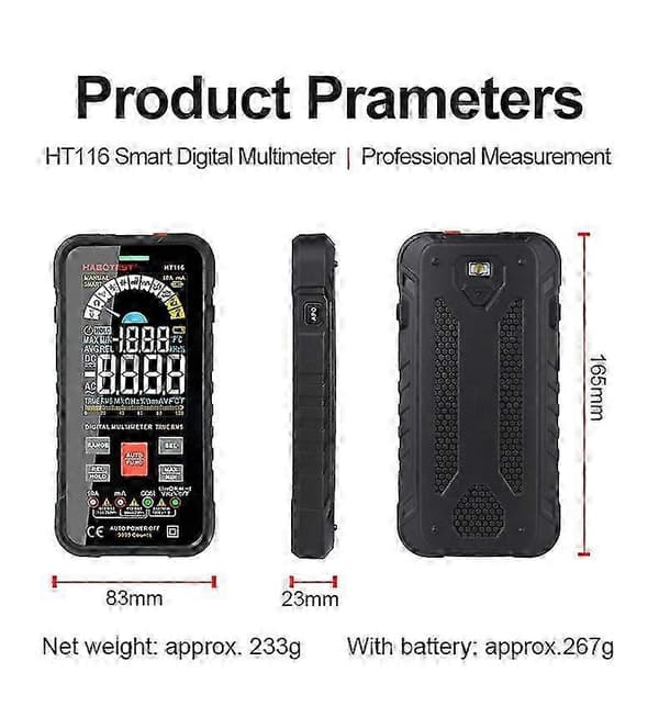 10000 Tæller Auto Range Digital Multimeter, Digital Multimeter, Amperemeter, Ohmmeter, Voltmeter, Strøm Spænding Modstand Kontinuitet Kapacitans Diode F