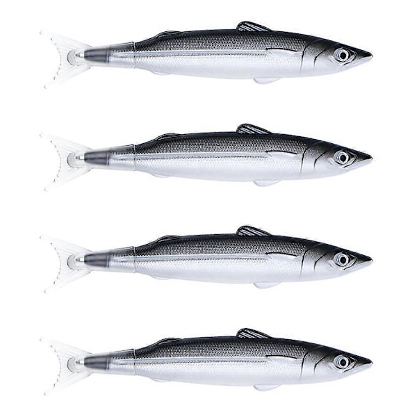 4 st Dekorativa Pennor Reklampennor Prispenna Saltform Penna Fiskkulspetspenna Plastpennor
