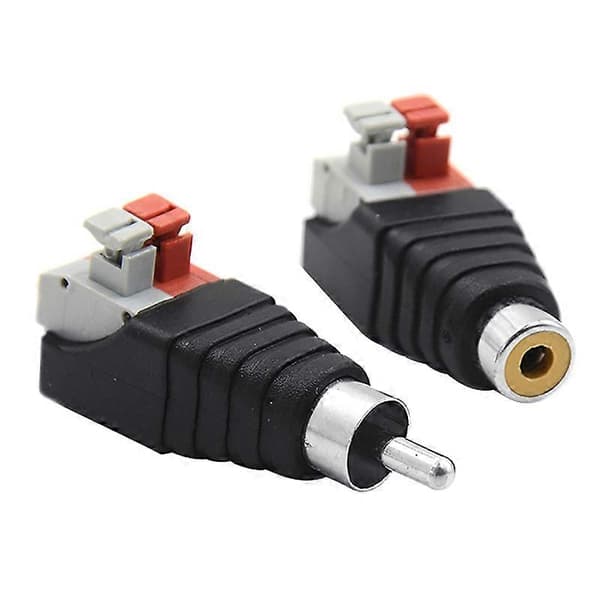 1 Par Universal Højttalerledning Kabel til Audio Han RCA Jack Stik Adapter