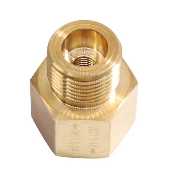 Co2 Cylinder Tank W21.8-14 Til W21.8-14 Adapter Konverter Med Rpv Ventil kompatibel med Akvarium Fis