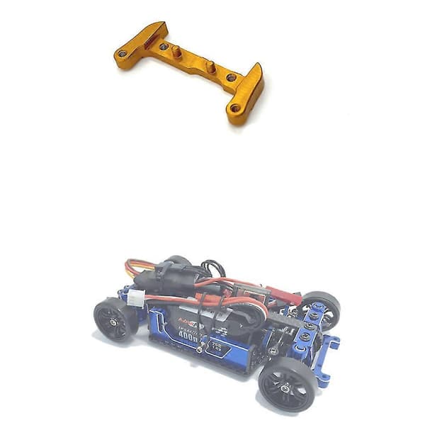 Metal Front Bumper Mount til Mini-q 1/28 Rc Drift Bil Opgraderingsdele, gul