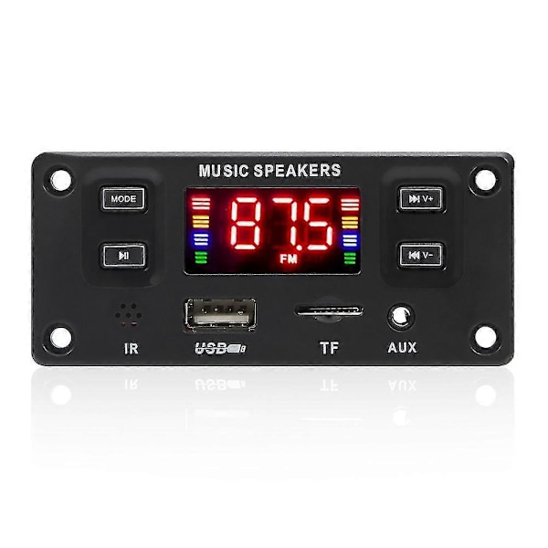 2x30w Spiller Der Kort 12v Forsterker Tann 5.0 Bilradiomodul Tf Usb Aux Wma Spiller D