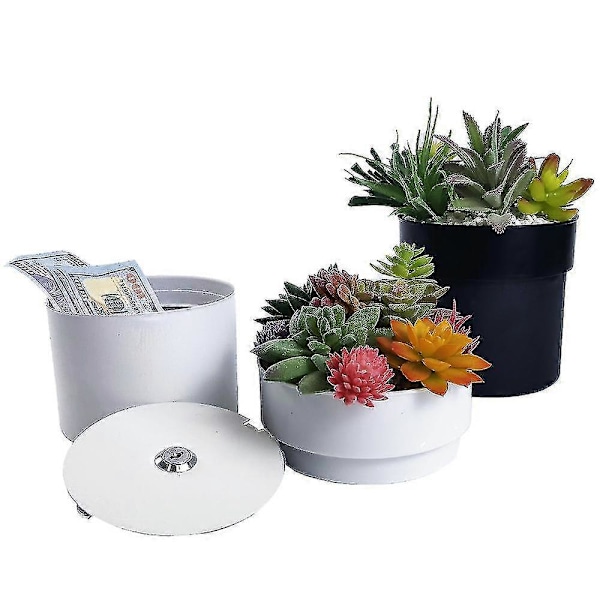 Stor Blomsterpotte Skjult Pengeskab Låseboks Overraskelse Hemmeligt Gemmested Plante Gemmested Gem Penge, Nøgler, Smykke Organizer Andre Værdigenstande (Ruipei)