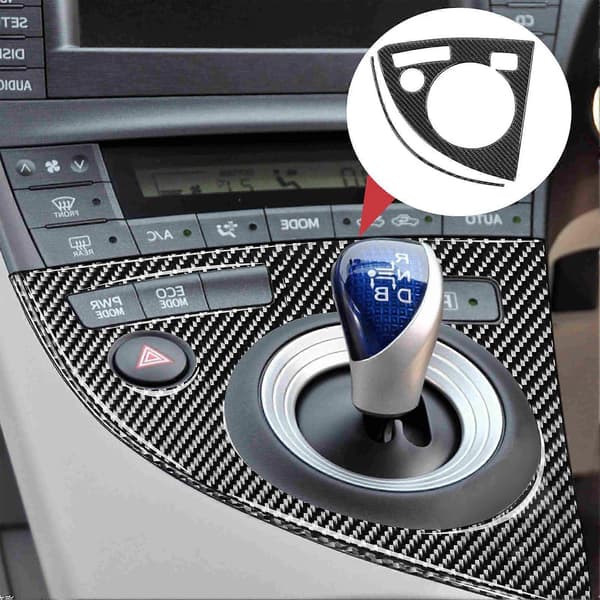 2 stk. Skiftegearpanel Cover Kulfiber Trim Mærkat Passer til Prius 2012?2015 RHD