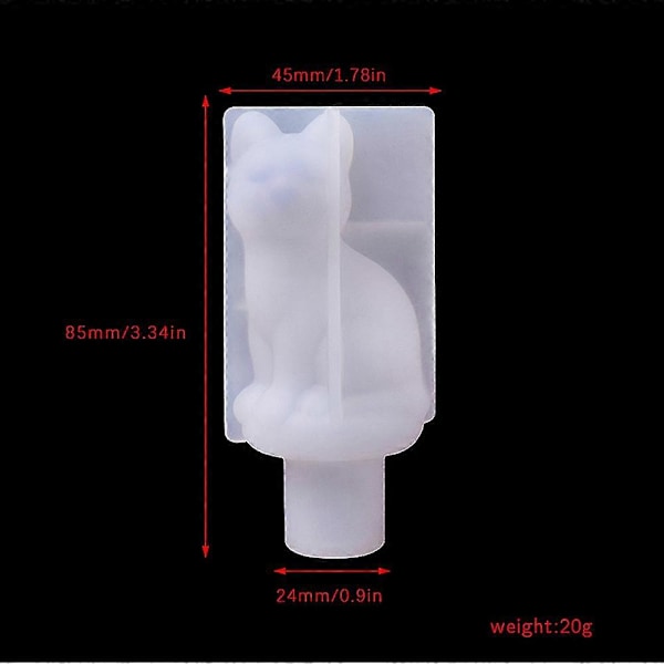 4 stk. Rødvinsflaske Kork Crystal Epoxy Resin Form Krone Kork Silikonform (katt)