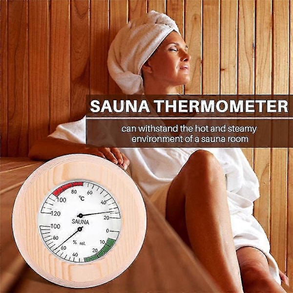Bastutermometer Hygrometer Horisontell Hållbar Digital Basturumstillbehör Inomhusfuktighet