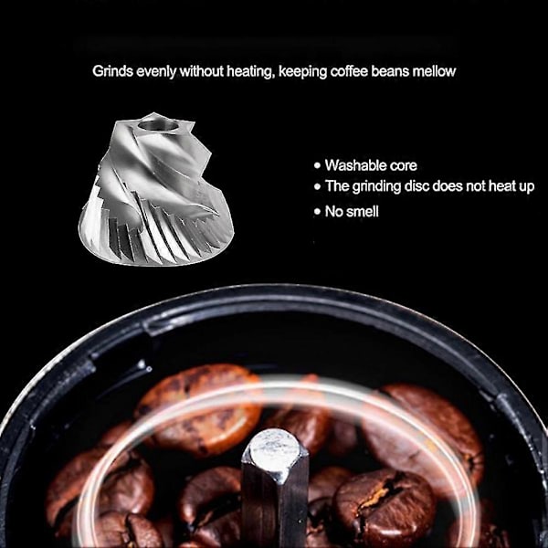 Bärbar Manuell Kaffekvarn Rostfritt Stål Burr Kvarn Justerbar Kaffemalning Handvev Till