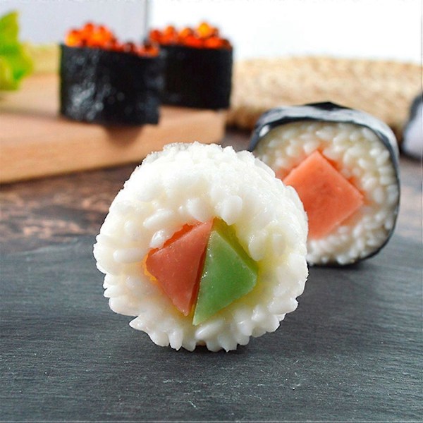 12 kpl Simulaatio Mini Keittiölelut ja Väärennetty Sushi Leikkimökki Simulaatio Ruoka Sisältää Sushi Leikin ja Sushi Lelut
