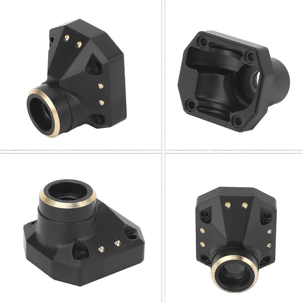 Diffskydd i mässing Främre Bakre Axel Diff Bryggskydd Axelhus Differentialskydd för Capra 1/10 RC Bil Svart
