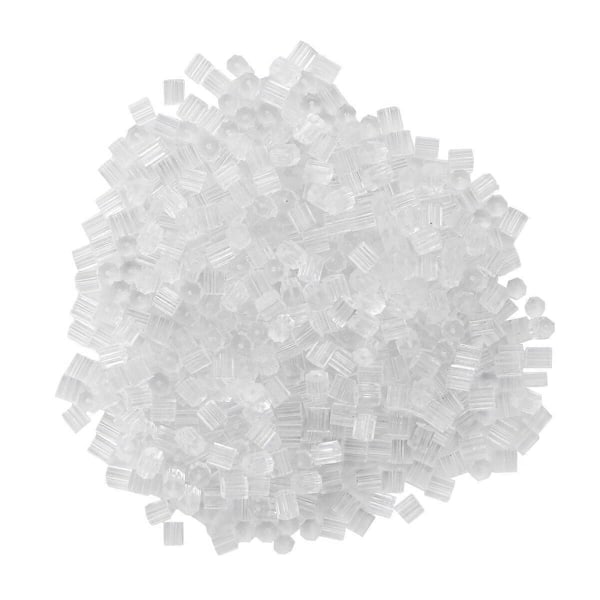 500 stk. åttekantede øreplugger i plast, transparente gummiørepropper, sikkerhetsbakstykker, fiskeørepynt for kvinner og jenter