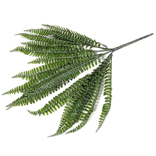 3x 7 Grene Grøn Kunstig Plante Blomster Persisk Blad Blomst Kontor Hjem Have