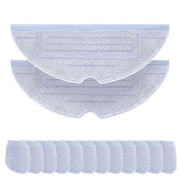 12 st Moppdukar För S7 T7s T7plus G10 Robotdammsugare Mikrofiber Vibrarise Moppduk Ersättning