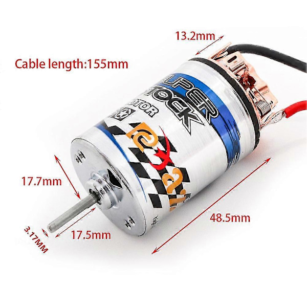 550 Børstet Motor Vanntett For 1/10 Rc Bil Crawler Axial Scx10 90046 Trx4 Redcat Gen8, 11t
