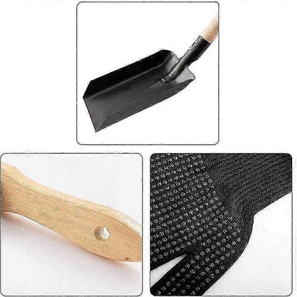 Eldstad Askspade och Borstset, Spade och Härdborste, Eldstad Spade och Borste Härd Städ Tillbehör Set
