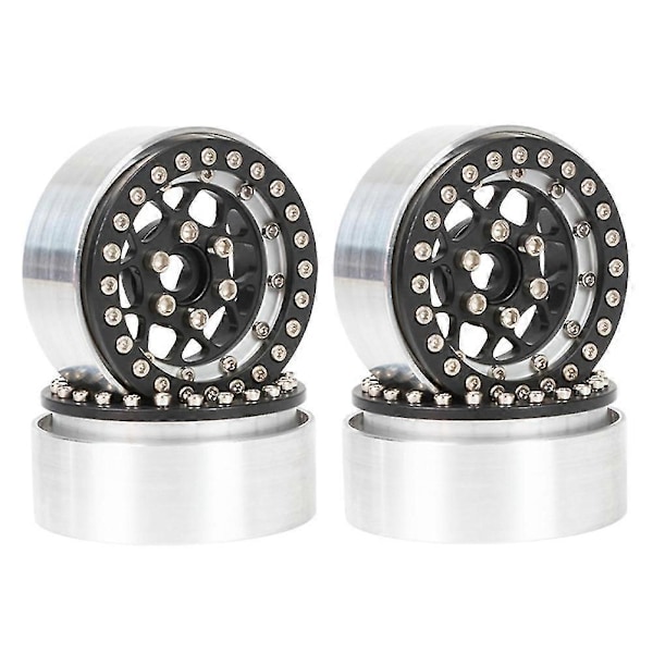 4 stk. 1,9 tommer Aluminium Beadlock Hjulnav Hjul Fælg Til 1/10 Rc Crawler Bil Axial Scx10 Trx4 Rc4wd