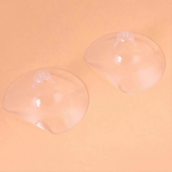 2 st Halvcirkelformade Silikonskydd Set Amning Skydd med Dammtätt Fodral