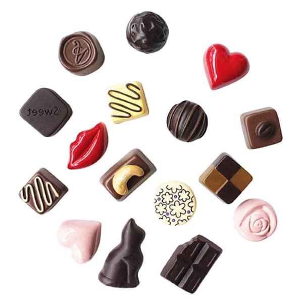 16 st 3D-simulerade chokladkylskåpsmagneter heminredningsprydnad