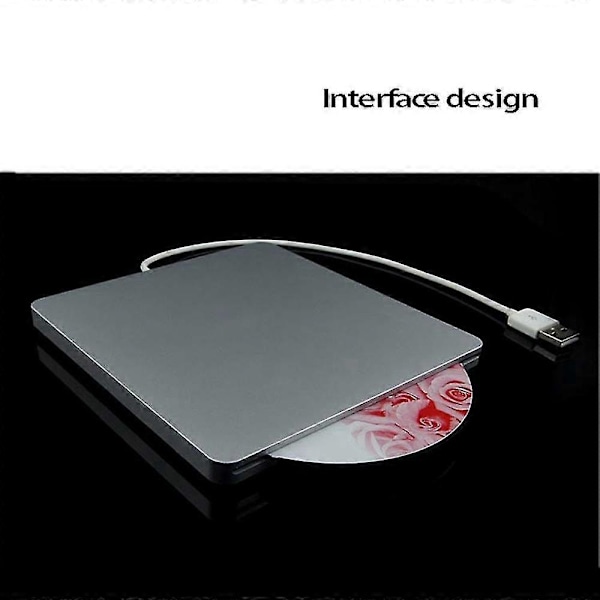 Extern DVD-enhet Usb2.0 Portabel Slim DVD CD Ram Brännare Läsare För Laptop Stationär Dator Stöd Os Win7