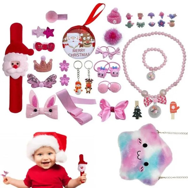 Julkalender Nedräkning Smycken Jul Smycken Flickaccessoarer Adventskalendrar 24 Dagar Smyckeskalender Gåvor Till
