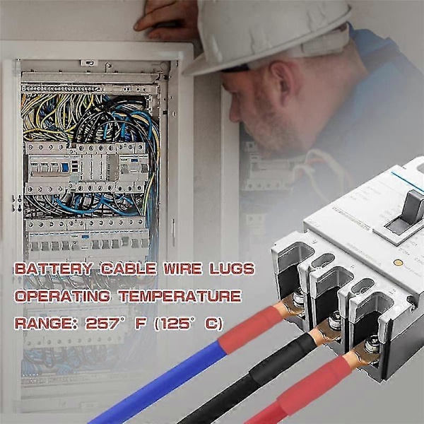 150 stk. kobberkabelsko, 70 stk. AWG batterikabelsko ringterminaler med 80 stk. varmekrympe