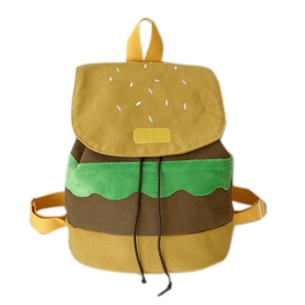Kreativ Rolig Hamburgare Skolväska Ryggsäck style 2