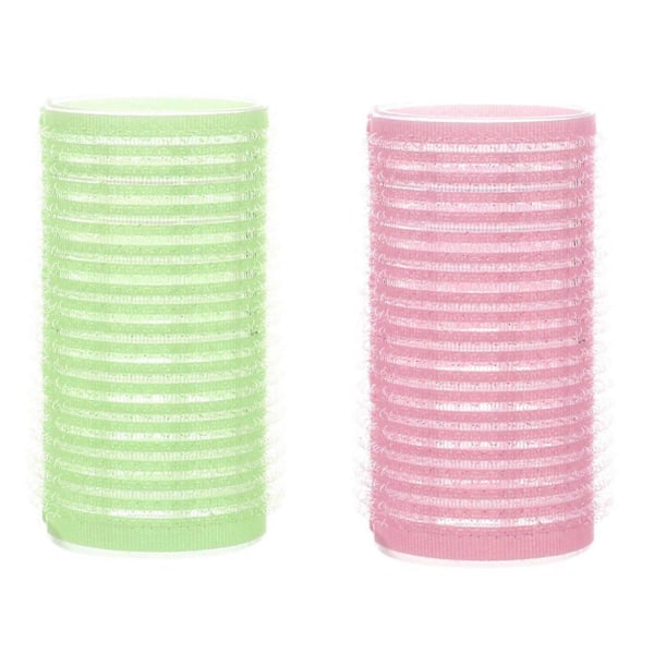 18x Store Selvgribende Hårruller Hæfte DIY Hårrullere 4,5 cm