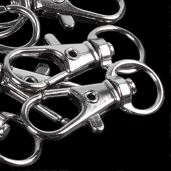 30 stk. Metalspænde Svirvel Trigger Clips Snap Hooks Nøglering Tasker Diy Håndværk Sølv