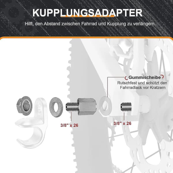 Cykelaxeladapter för cykelvagnar - Universell kopplingsadapter