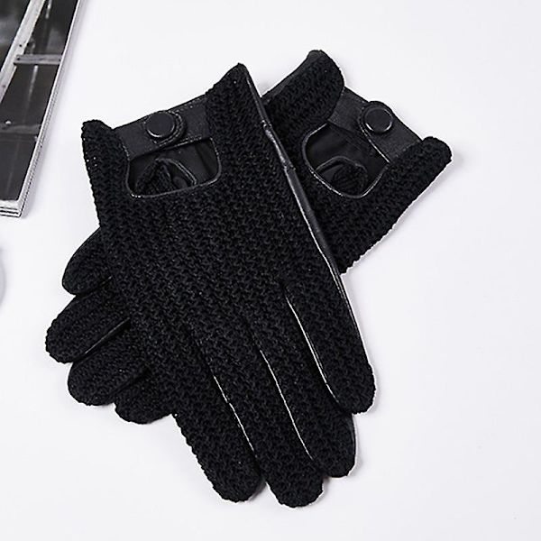 Evago Touchscreen Äkta Läderhandskar Herr Halkfria Motorcykelhandskar Getläder BLACK XL