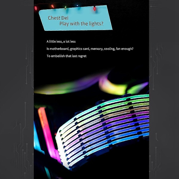PSU Förlängningskabel RGB Trunking Skydd Rainbow Bridge För 24pin ATX Kabel Mod Symphony Line, 5v Rai