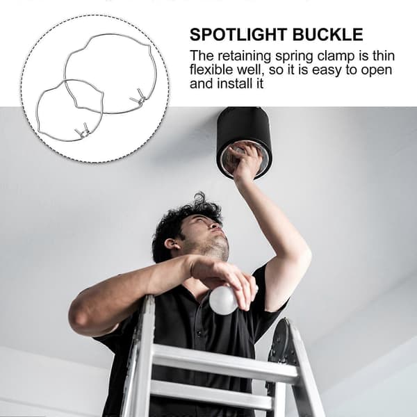 12 st Halogenlampa Fästfjäderklämmor Downlight-klämmor Manganstål