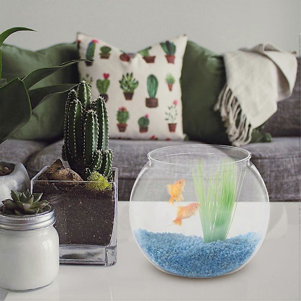 1 Set Klar Fiskskål Skrivbord Litet Akvarium Skrivbord Sköldpaddstank Skrivbord Fisk Tank med Bas